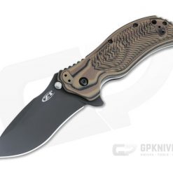 Zero Tolerance 0350 Assisted Flipper Black S30V 3D Hyena Brown G10 Folder 0350HB