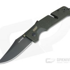 SOG Trident AT Olive Drab Plain PVD D2 Black GRN AT-XR Lock Assisted Folder 11-12-03-57