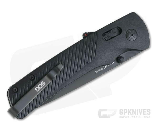 SOG Flash AT Blackout Plain PVD D2 AT-XR Lock Assisted Folder 11-18-01-57 - Image 2