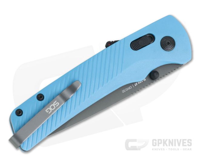 SOG Flash AT Civic Cyan Plain PVD D2 AT-XR Lock Assisted Folder 11-18-03-57 - Image 2