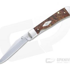 Case Kickstart TrapperLock Smooth Autumn Maple Burl Wood Liner Lock Folder 11544