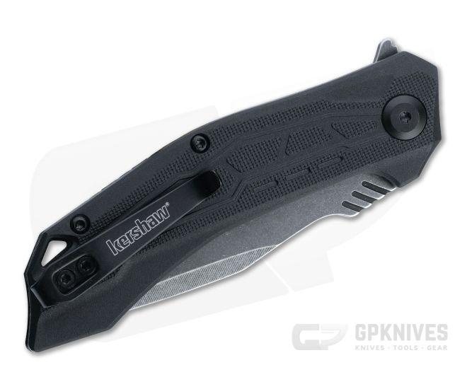 Kershaw Flatbed BlackWash Tanto Steel Inlaid Black GFN Assisted Liner Lock Flipper 1376 - Image 2