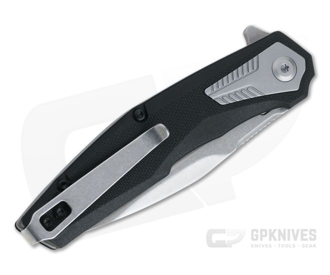 Kershaw Tremolo Stonewashed Recurve Black GFN Assisted Liner Lock Flipper 1390 - Image 2