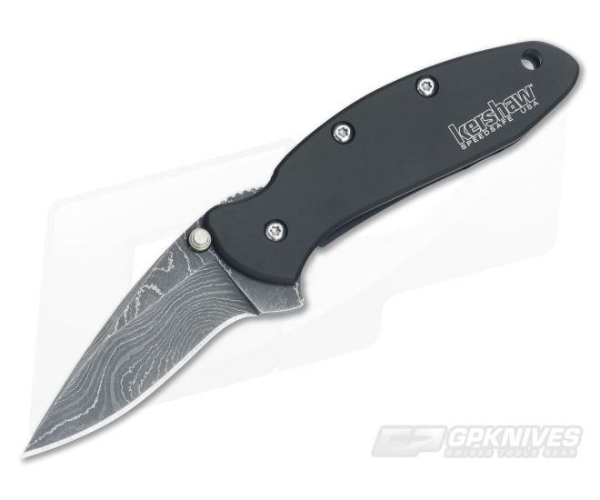 Kershaw Chive Damascus Blade Black DLC Handle 1600DAMCKT