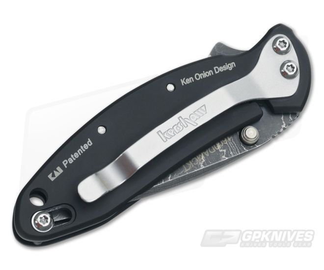 Kershaw Chive Damascus Blade Black DLC Handle 1600DAMCKT - Image 2