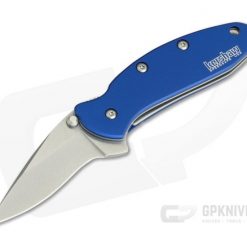 Kershaw Chive Navy Blue SpeedSafe Assisted Stonewash Liner Lock 1600NBSW