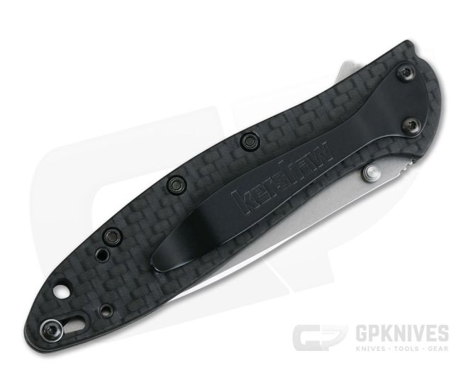 Kershaw Knives Leek Glow In The Dark GITD Carbon Fiber Stonewashed CPM-154 1660GLCF - Image 2