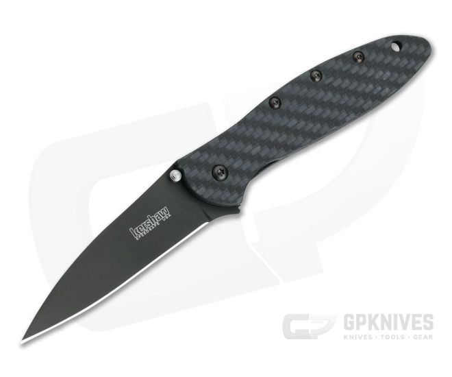 Kershaw Knives Leek Glow In The Dark GITD Carbon Fiber Black CPM-154 1660GLCFBLK