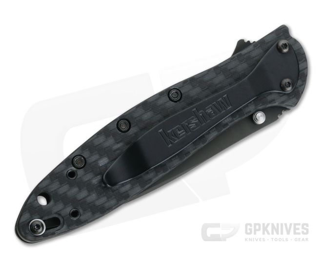 Kershaw Knives Leek Glow In The Dark GITD Carbon Fiber Black CPM-154 1660GLCFBLK - Image 2