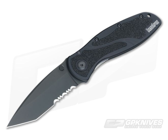 Kershaw Blur Black Partially Serrated Tanto 1670TBLKST