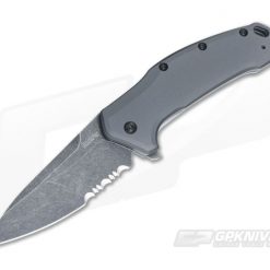 Kershaw Link Part Serrated Aluminum Blackwash USA Flipper