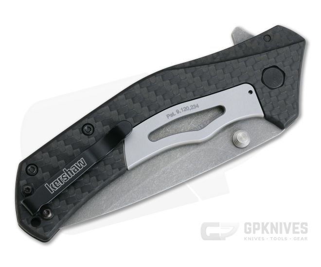 Kershaw Knockout Carbon Fiber Handle Stonewash M390 Blade 1870CFM390 - Image 2