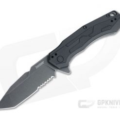 Kershaw Analyst BlackWash Serrated Tanto Black GFN Assisted Liner Lock Flipper 2062ST