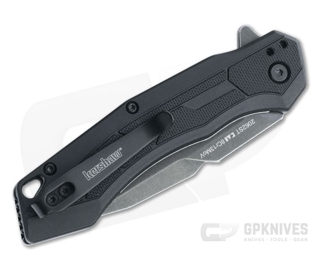 Kershaw Analyst BlackWash Serrated Tanto Black GFN Assisted Liner Lock Flipper 2062ST - Image 2
