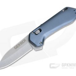 Gerber Highbrow Compact Urban Blue Stonewashed Plain Assisted Flipper 30-001520N
