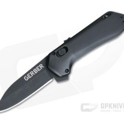 Gerber Highbrow Compact Onyx Black Oxide Plain Assisted Flipper 30-001524