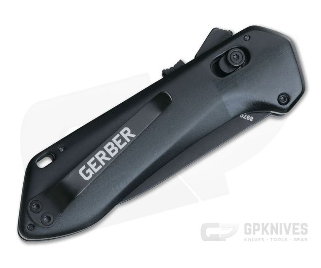 Gerber Highbrow Compact Onyx Black Oxide Serrated Assisted Flipper 30-001525 - Image 2