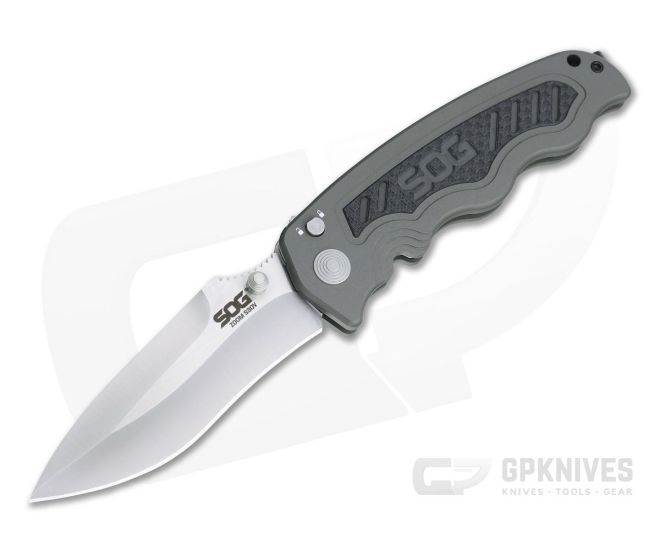 SOG Zoom Spear Point Satin S30V Carbon Fiber Inlaid Aluminum Button Lock Assisted Folder ZM1018-BX